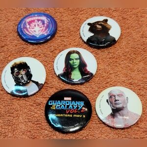 Marvel Guardians of Galaxy Vol 2 Pin Buttons